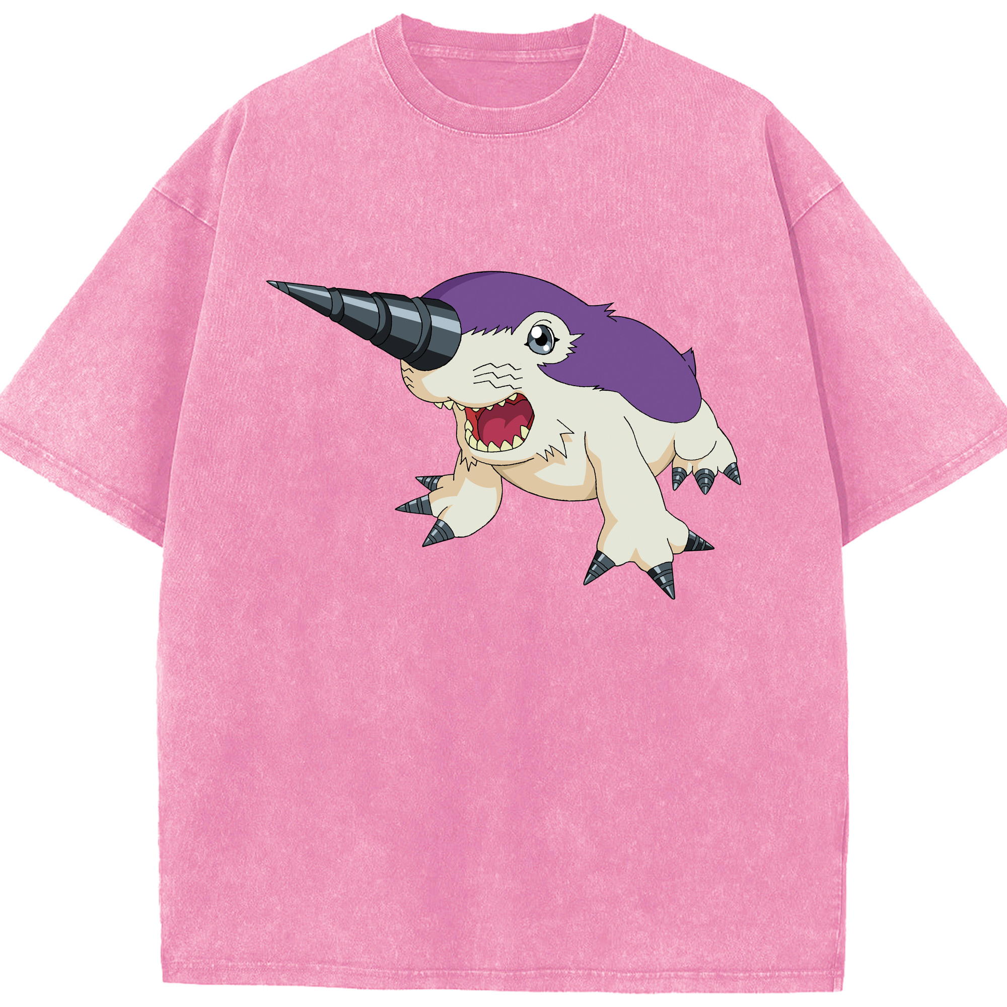 （画像用） Digimon デジタルモンスター/デジモン 綿100% ヴィンテージ風 半袖Tシャツ（フロントプリント）